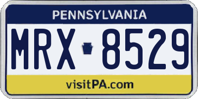 PA license plate MRX8529