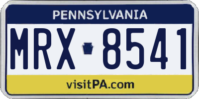 PA license plate MRX8541