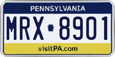 PA license plate MRX8901