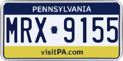 PA license plate MRX9155