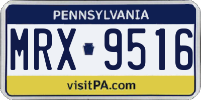 PA license plate MRX9516