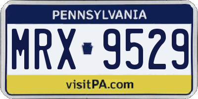 PA license plate MRX9529