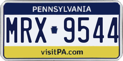 PA license plate MRX9544