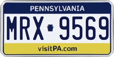 PA license plate MRX9569