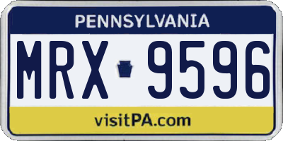 PA license plate MRX9596