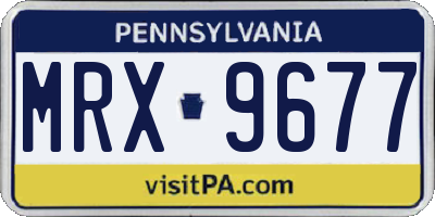 PA license plate MRX9677