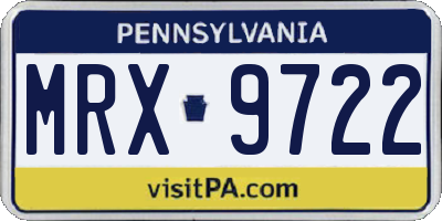 PA license plate MRX9722