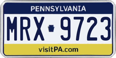 PA license plate MRX9723