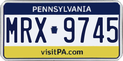 PA license plate MRX9745