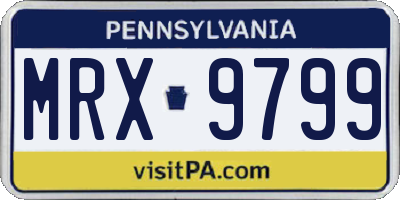 PA license plate MRX9799