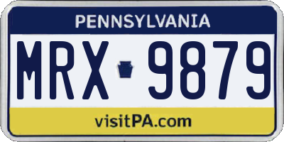PA license plate MRX9879