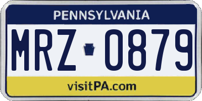 PA license plate MRZ0879