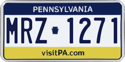PA license plate MRZ1271