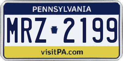 PA license plate MRZ2199