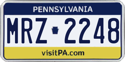 PA license plate MRZ2248