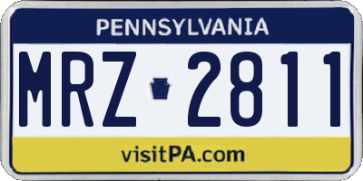 PA license plate MRZ2811