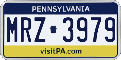 PA license plate MRZ3979