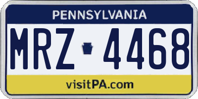 PA license plate MRZ4468