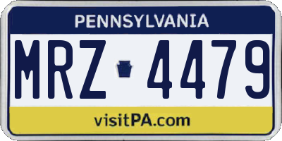PA license plate MRZ4479