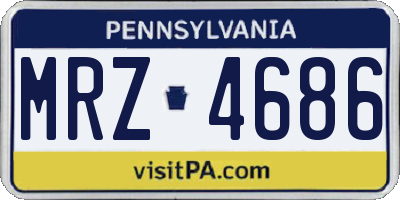 PA license plate MRZ4686