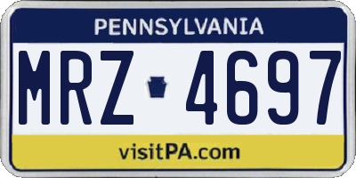 PA license plate MRZ4697