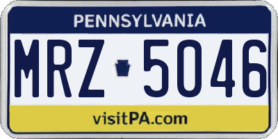PA license plate MRZ5046