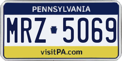 PA license plate MRZ5069