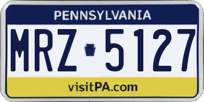 PA license plate MRZ5127