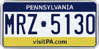 PA license plate MRZ5130
