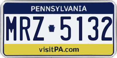 PA license plate MRZ5132