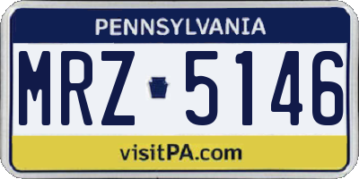 PA license plate MRZ5146