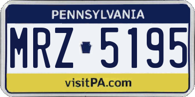 PA license plate MRZ5195