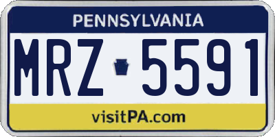 PA license plate MRZ5591