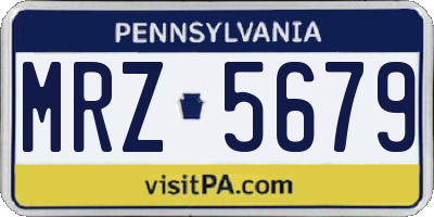 PA license plate MRZ5679