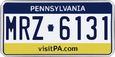 PA license plate MRZ6131