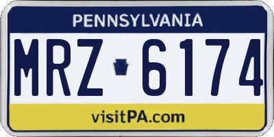 PA license plate MRZ6174