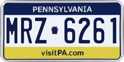 PA license plate MRZ6261