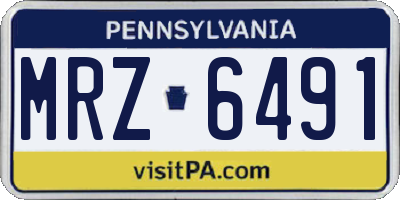PA license plate MRZ6491