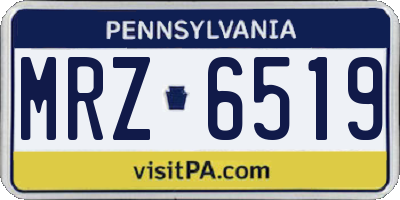 PA license plate MRZ6519