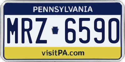PA license plate MRZ6590