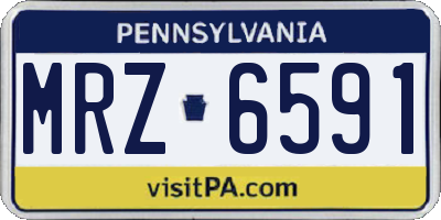 PA license plate MRZ6591