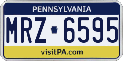 PA license plate MRZ6595