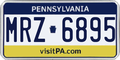 PA license plate MRZ6895