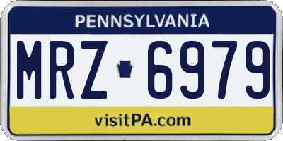 PA license plate MRZ6979