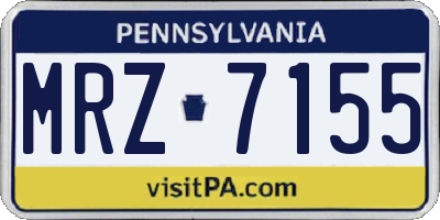 PA license plate MRZ7155