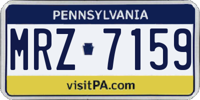 PA license plate MRZ7159