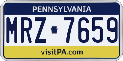 PA license plate MRZ7659