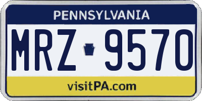 PA license plate MRZ9570