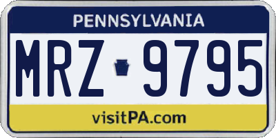 PA license plate MRZ9795