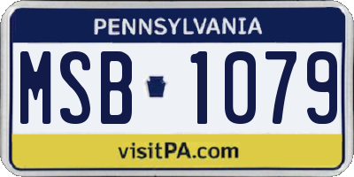 PA license plate MSB1079